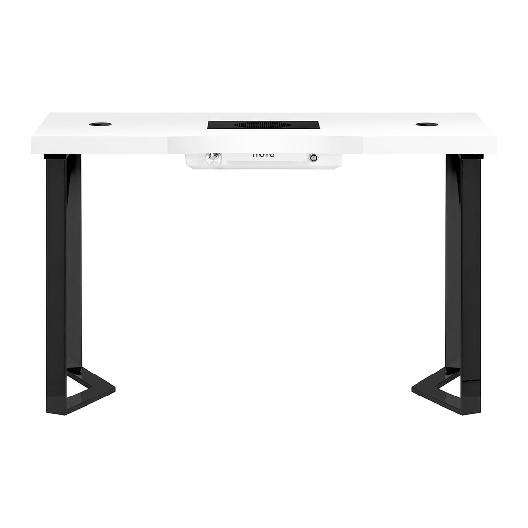 Tavolo da Manicure Momo 05 Nero-Bianco con Aspiratore - immagine 2