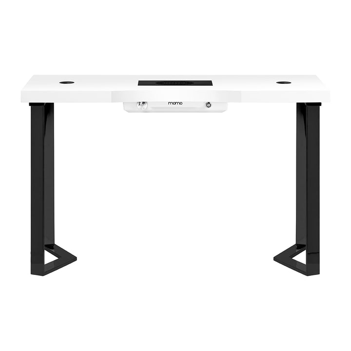 Tavolo da Manicure Momo 05 Nero-Bianco con Aspiratore - immagine 2