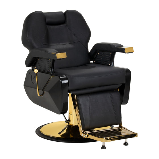 Poltrona Barbiere Hair System New York Nero-Oro