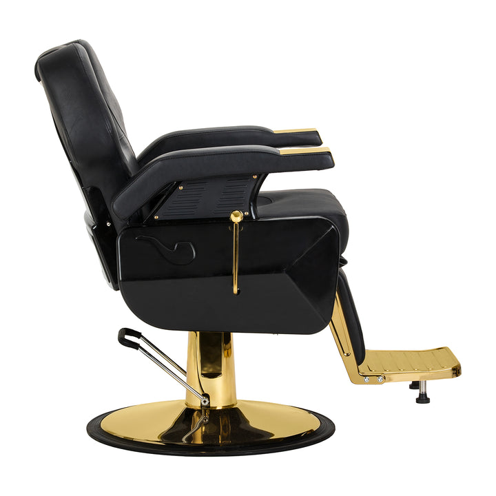 Poltrona Barbiere Hair System New York Nero-Oro - immagine 4