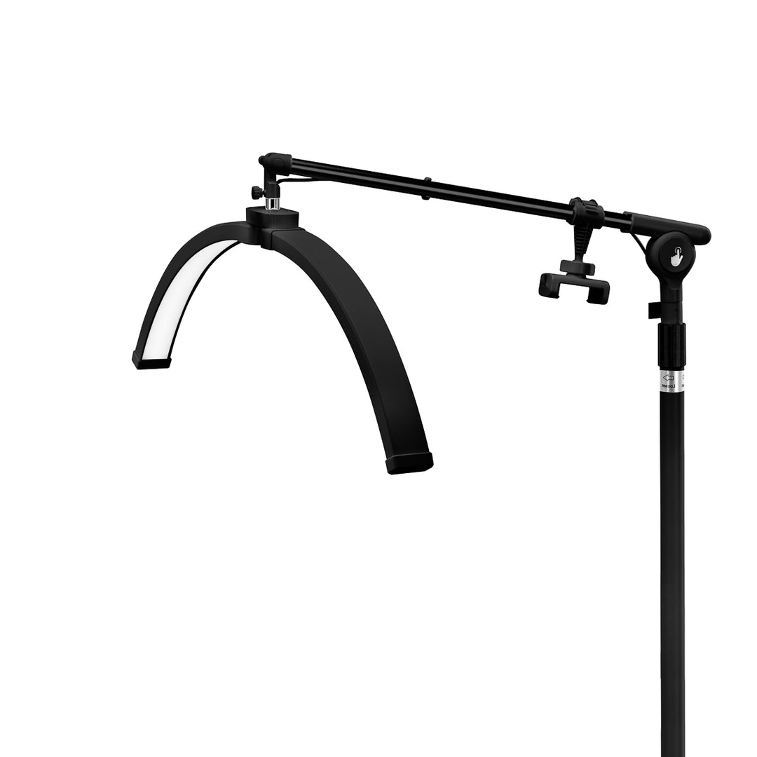 Lampada Extension Ciglia LED con Treppiede e Colore e Intensità Regolabili Glow Nero - immagine 3