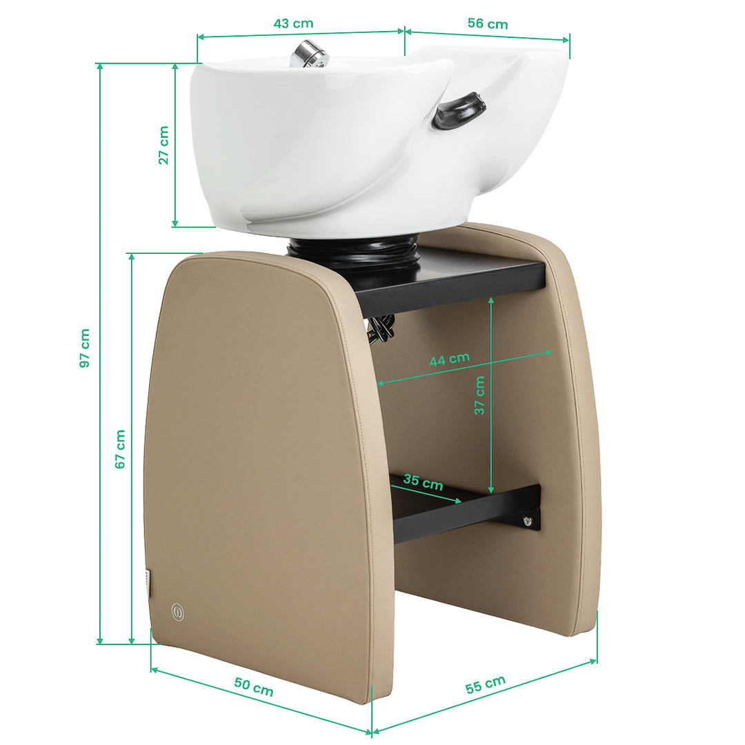 Lavatesta Parrucchiere Omega Aqualina Beige - immagine 17