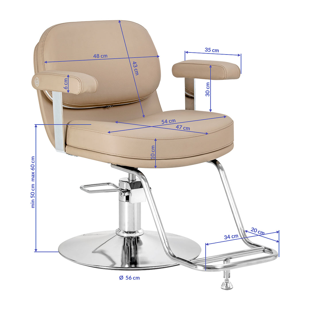 Poltrona da parrucchiere Omega Astra Beige - immagine 9