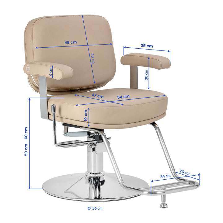 Poltrona da parrucchiere Omega Astra Plus Beige - immagine 10
