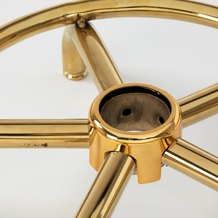 Sgabello Ergonomico con Ruote e Schienale 6001-G Oro-Nero - immagine 7