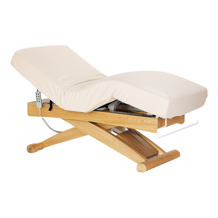 Lettino da massaggio elettrico Sillon Siesta Crema-Marrone chiaro