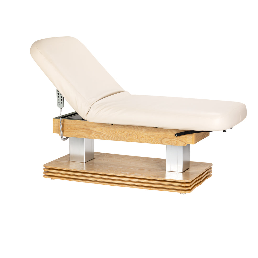Lettino da massaggio elettrico Sillon Comfort Crema-Marrone chiaro - immagine 2