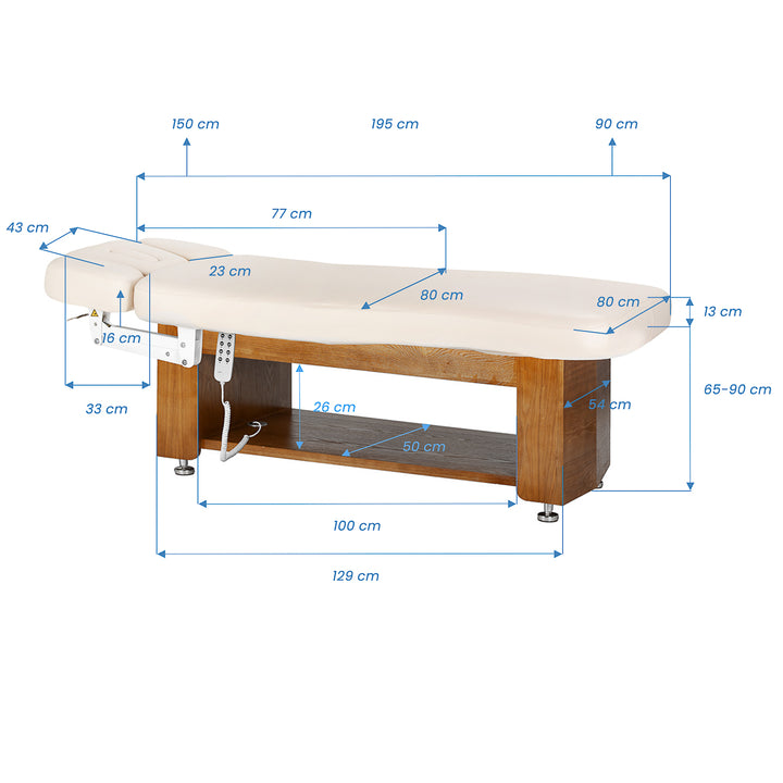 Lettino da massaggio elettrico Sillon Leisure Premium Crema - immagine 19