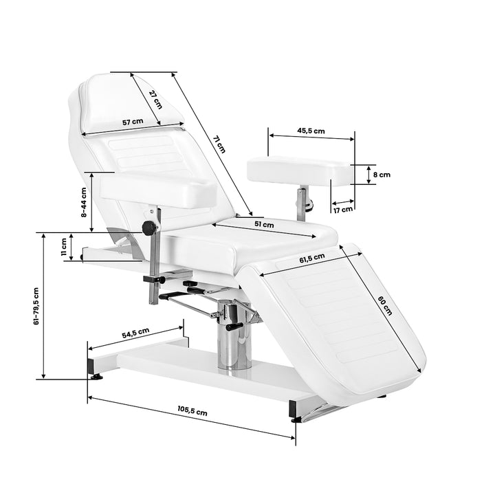 Lettino da massaggio idraulico Sillon A 210DH Bianco - immagine 16