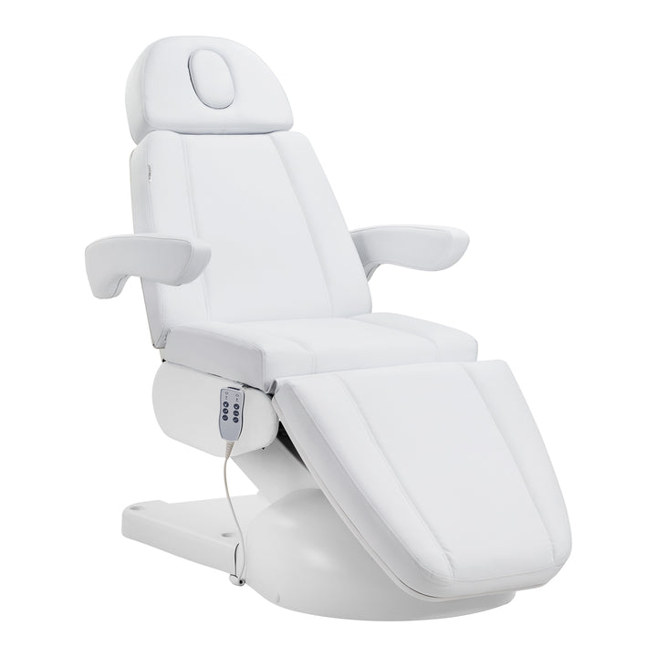 Lettino da massaggio elettrico Azzurro Lux 3 motori Bianco