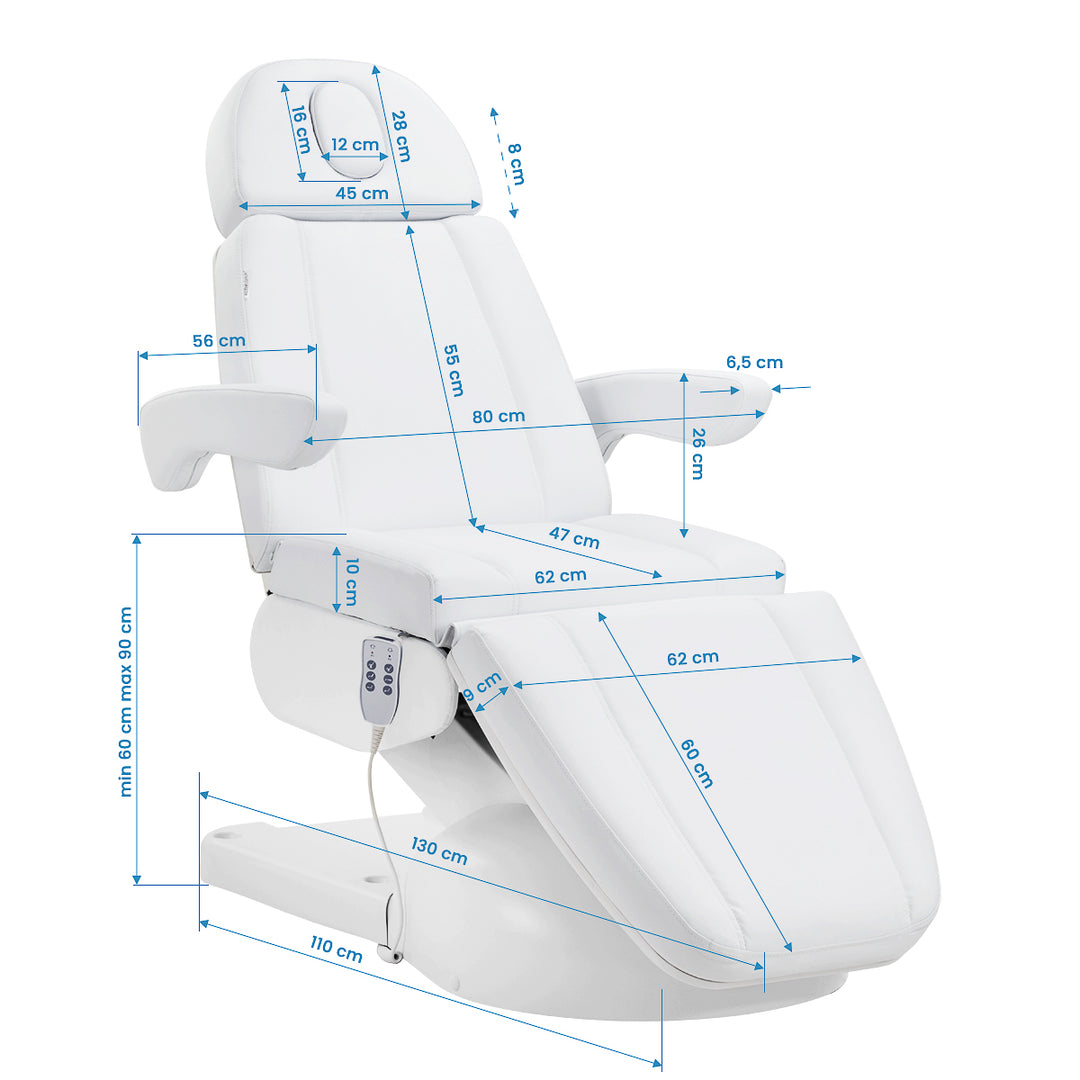 Lettino da massaggio elettrico Azzurro Lux 3 motori Bianco - immagine 15