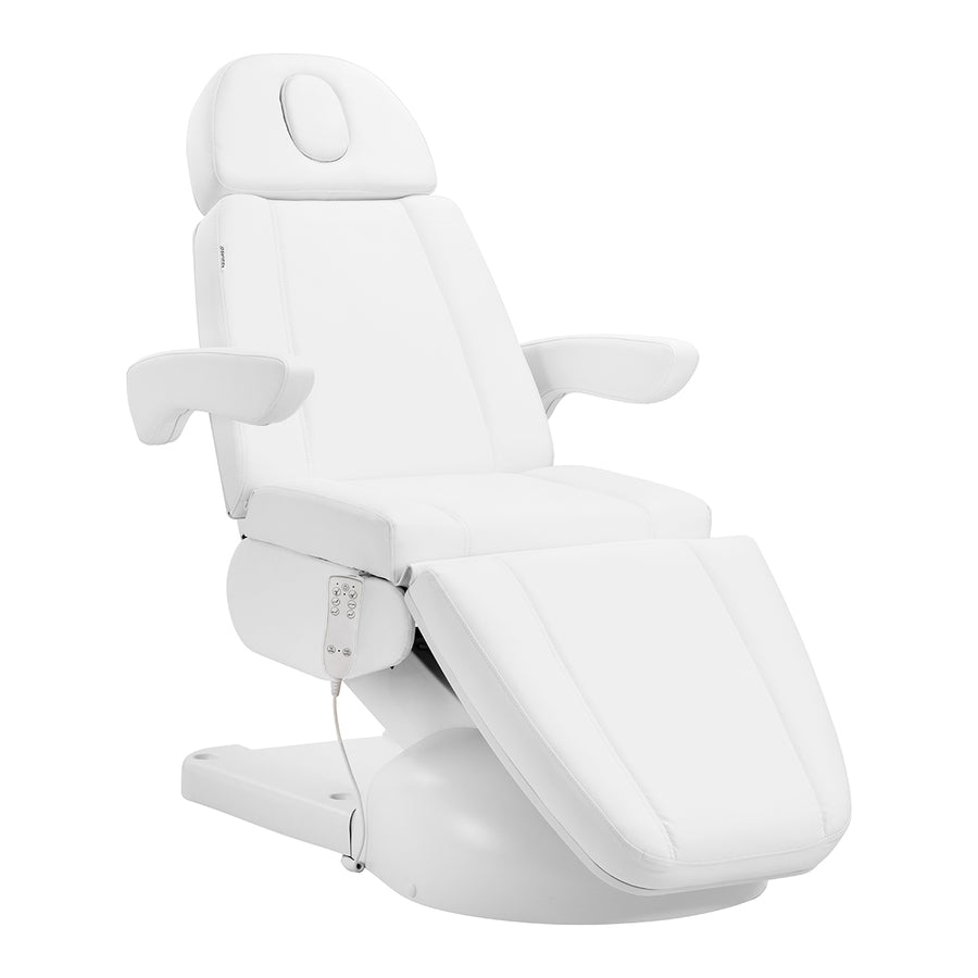 Lettino da massaggio elettrico Azzurro Lux 3 motori con riscaldamento Bianco