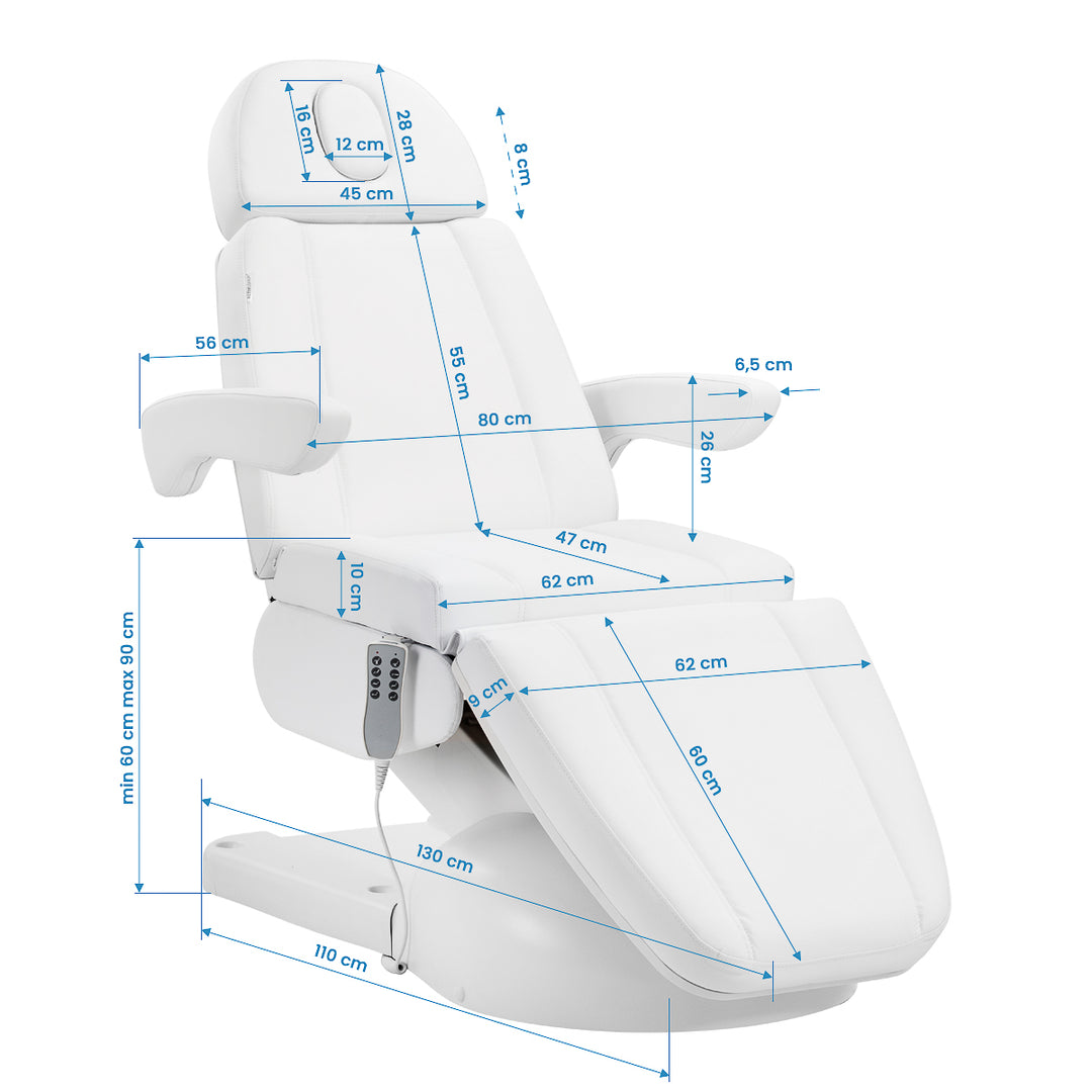 Lettino da massaggio elettrico Azzurro Lux 4 motori Bianco - immagine 18