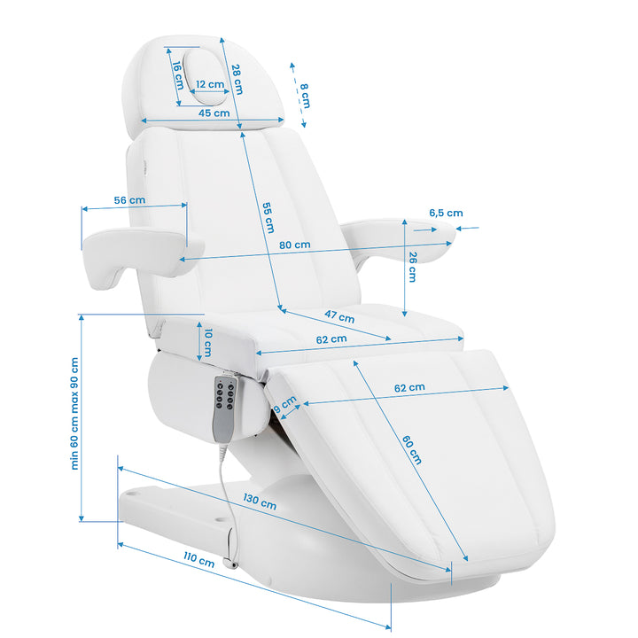 Lettino da massaggio elettrico Azzurro Lux 4 motori Bianco - immagine 18