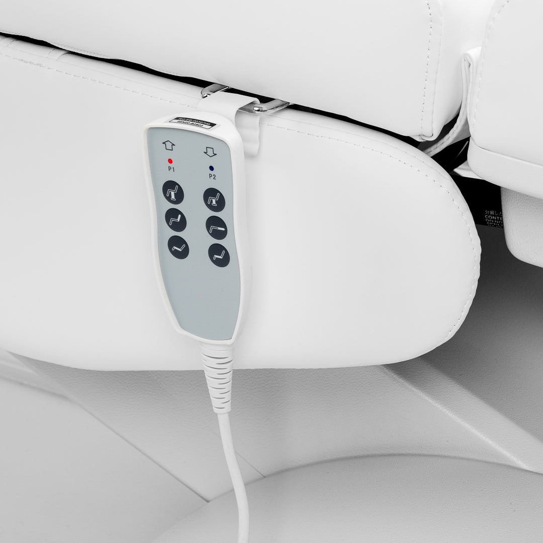 Poltrona Estetica Elettrica Azzurro Lux Pedi con 3 Motori Bianco - immagine 17