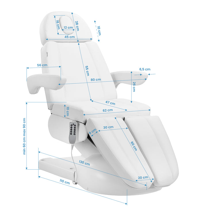 Lettino da massaggio elettrico Azzurro Lux 5 motori Bianco - immagine 18