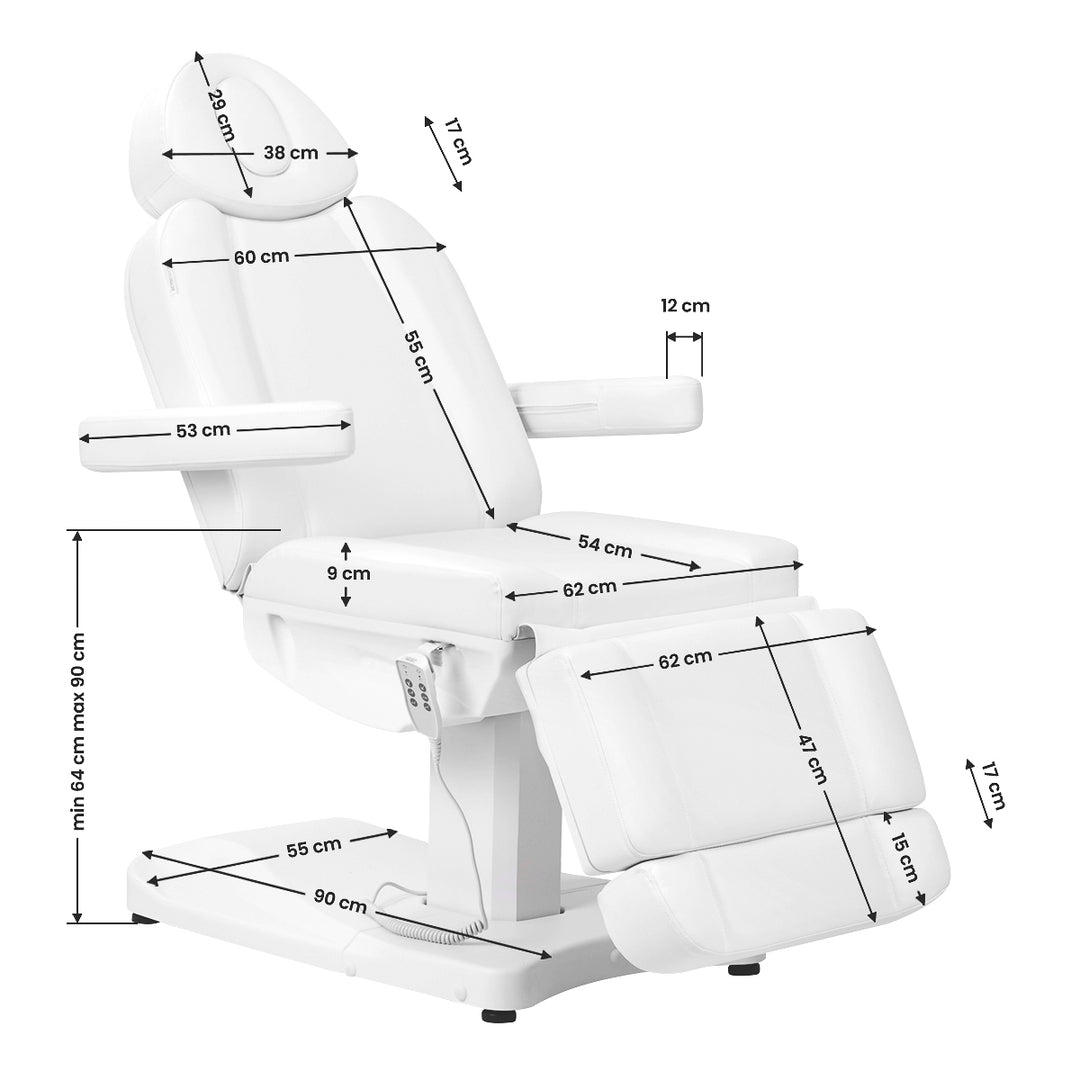 Lettino da massaggio elettrico Azzurro 803D 3 motori Bianco - immagine 22