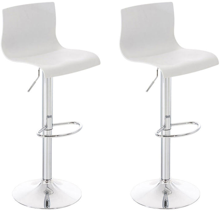 Set da 2 Sgabelli da Bar 105 Plastica Bianco