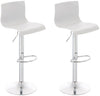 Set da 2 Sgabelli da Bar 105 Plastica Bianco