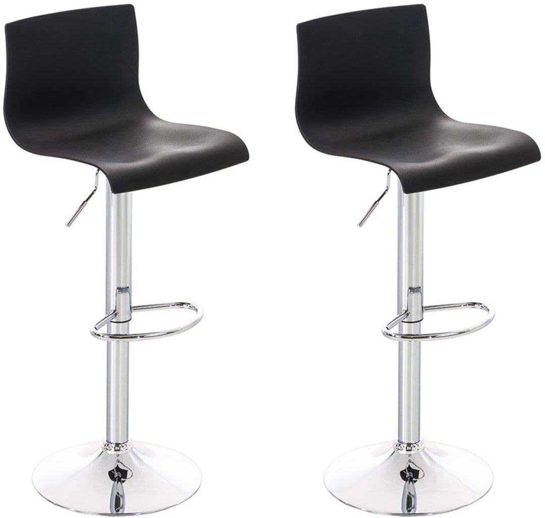Set da 2 Sgabelli da Bar 105 Plastica Nero