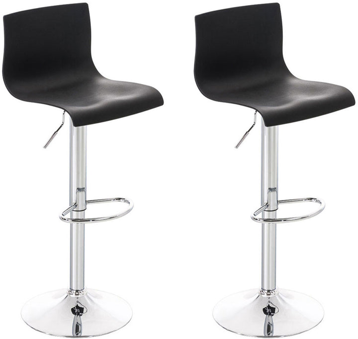Set da 2 Sgabelli da Bar 105 Plastica Nero