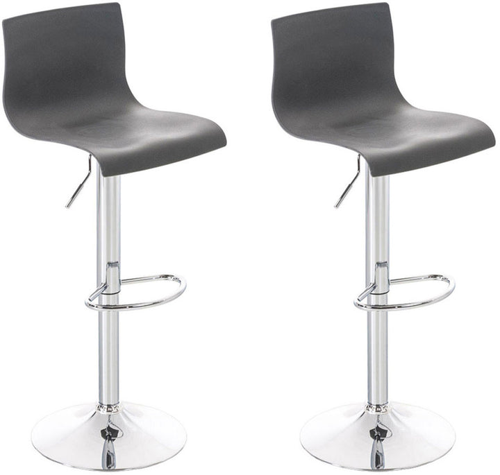 Set da 2 Sgabelli da Bar 105 Plastica Grigio