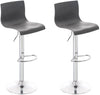 Set da 2 Sgabelli da Bar 105 Plastica Grigio