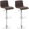 Set da 2 Sgabelli da Bar 105 Tessuto Marrone