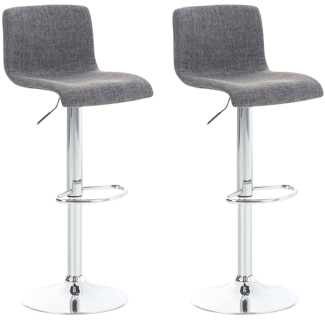 Set da 2 Sgabelli da Bar 105 Tessuto Grigio chiaro