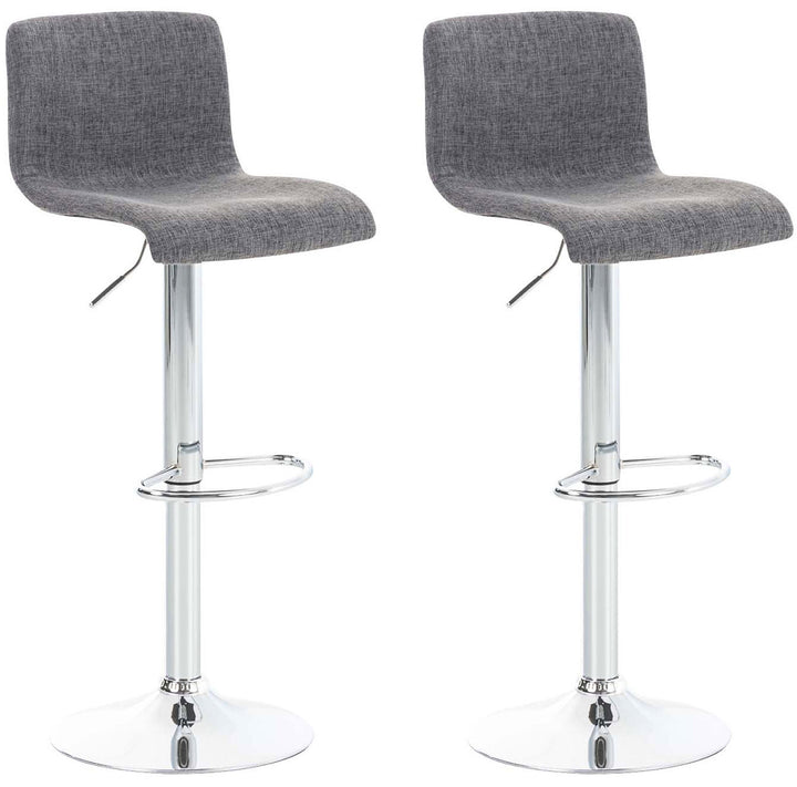 Set da 2 Sgabelli da Bar 105 Tessuto Grigio chiaro
