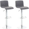 Set da 2 Sgabelli da Bar 105 Tessuto Grigio chiaro