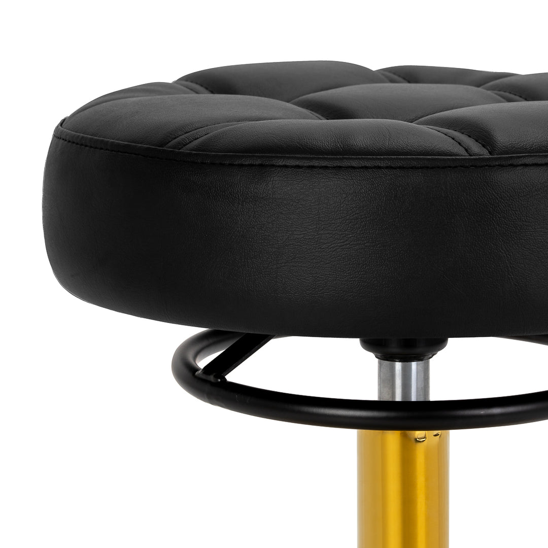 Sgabello con Ruote Gabbiano D054G Nero-Oro - immagine 3