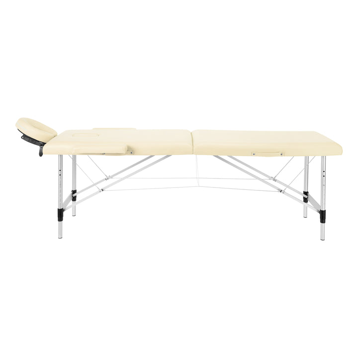 Lettino da massaggio pieghevole in alluminio Balance 2 zone crema