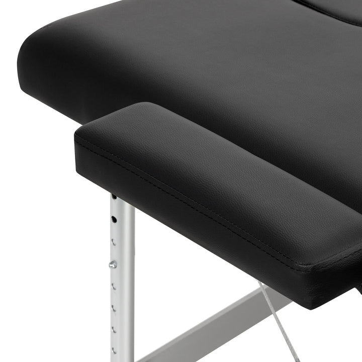 Lettino da massaggio pieghevole in alluminio Balance 2 zone nero