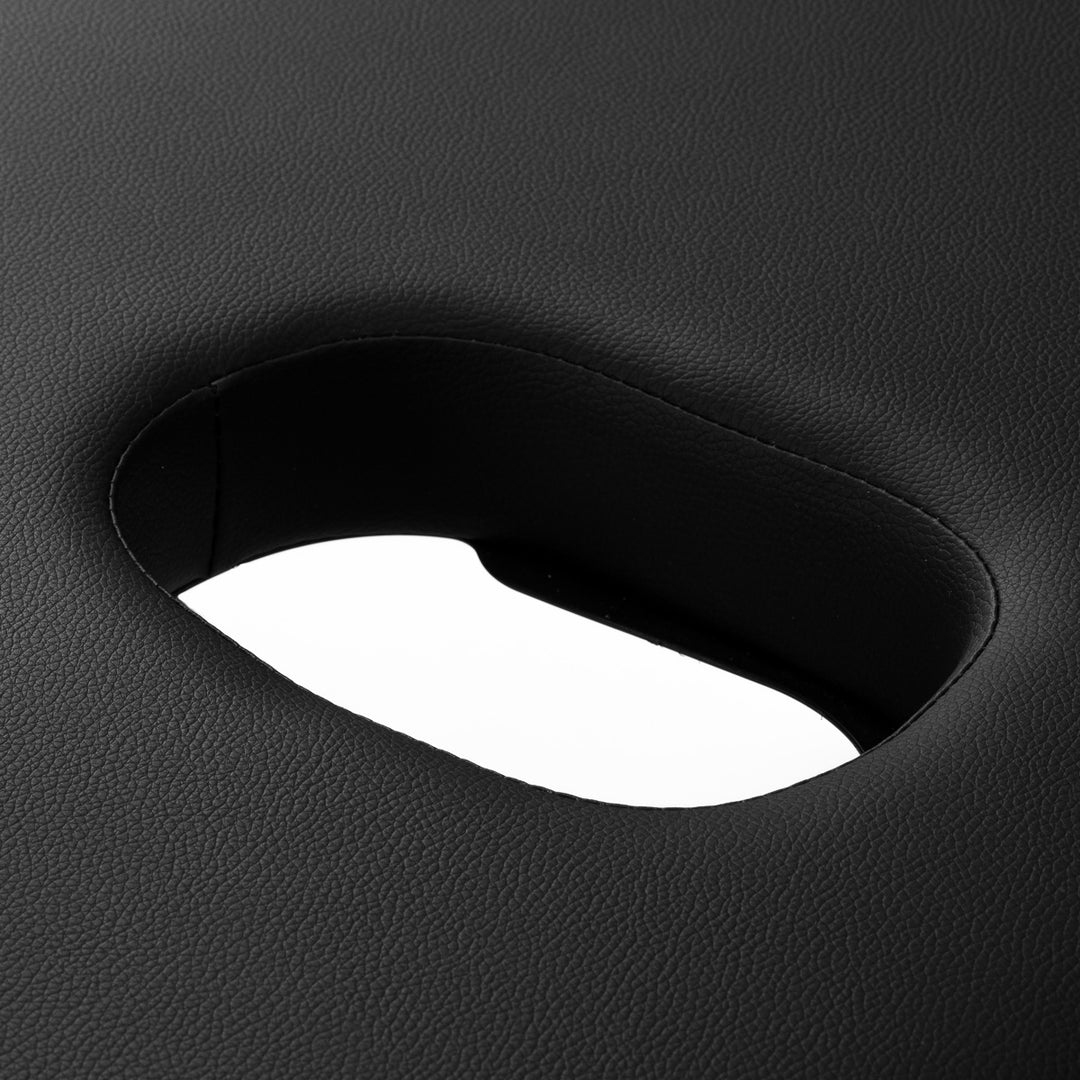 Lettino da massaggio pieghevole in alluminio Balance 2 zone nero