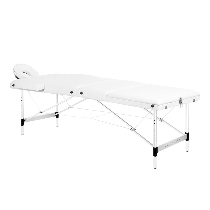 Lettino da massaggio pieghevole in alluminio Balance 3 zone bianco