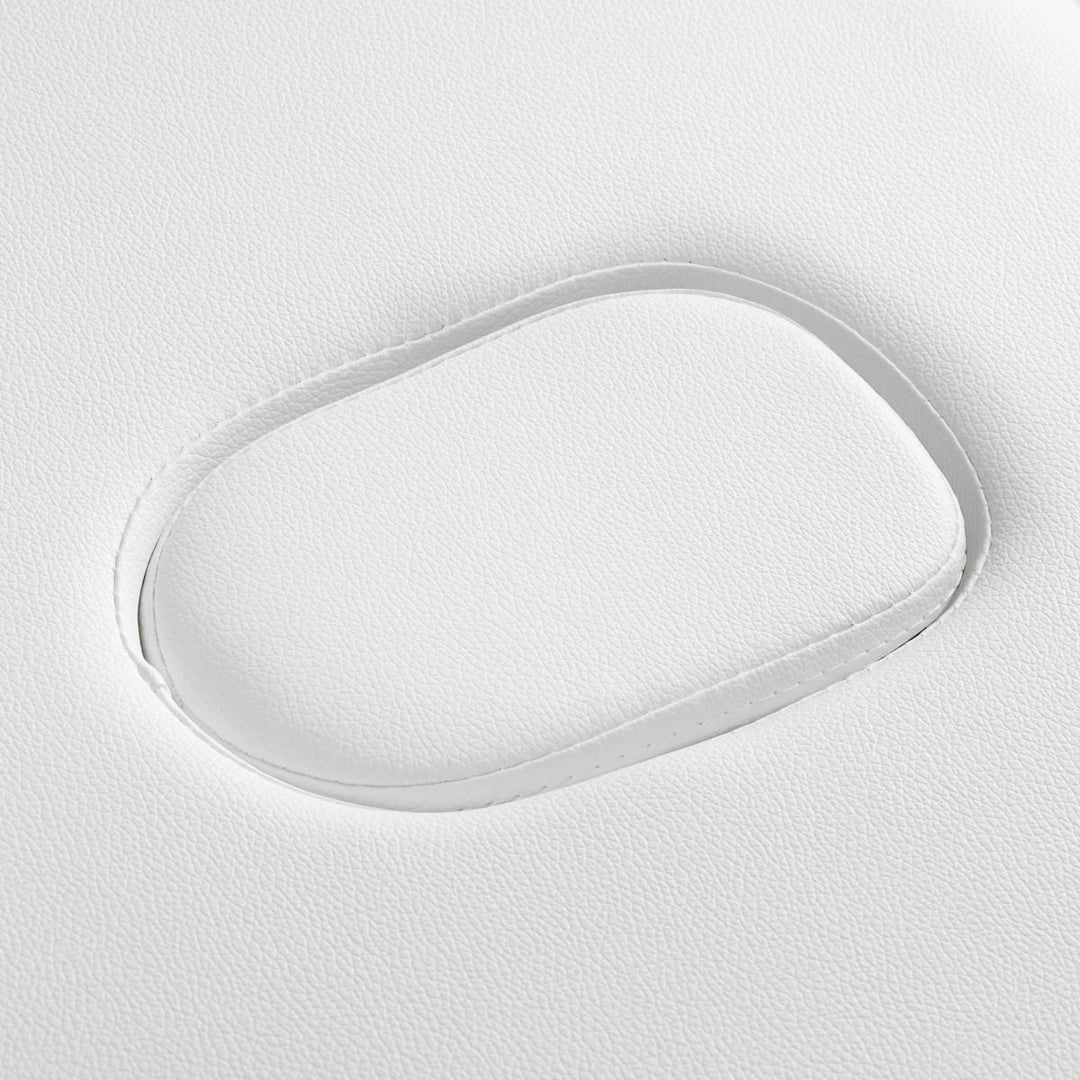 Lettino da massaggio pieghevole in legno di faggio Balance Lux 2 zone bianco