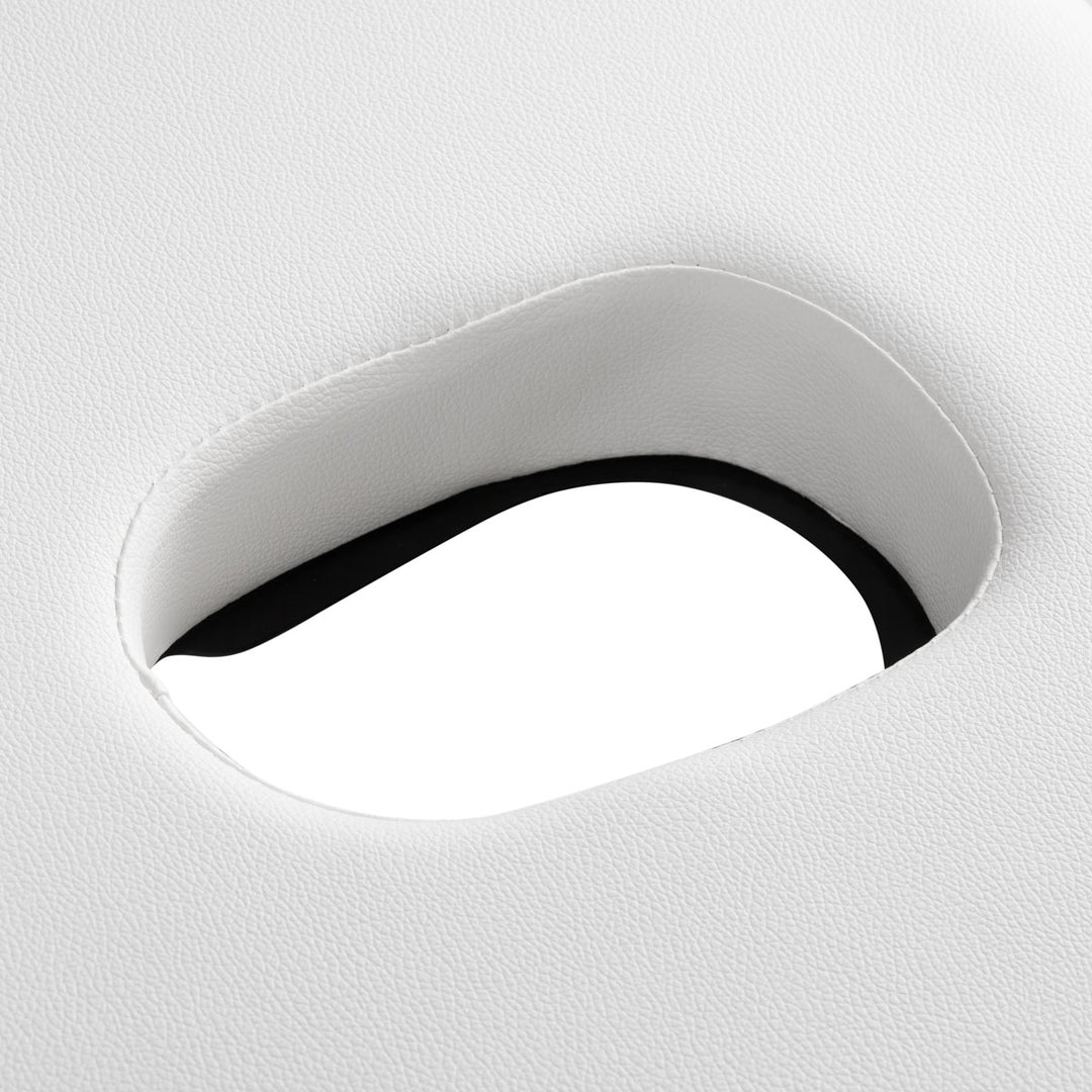 Lettino da massaggio pieghevole in legno di faggio Balance Lux 2 zone bianco