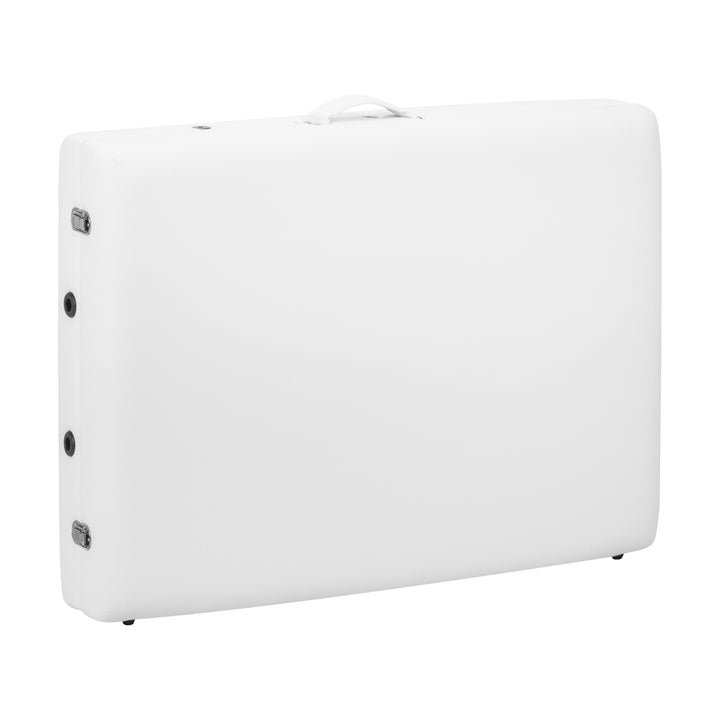 Lettino da massaggio pieghevole in legno di faggio Balance Lux 2 zone bianco