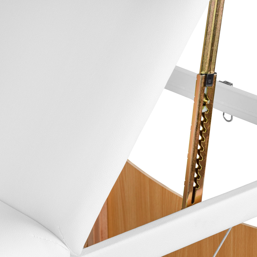 Lettino da massaggio pieghevole in legno di faggio Balance Lux 3 zone bianco