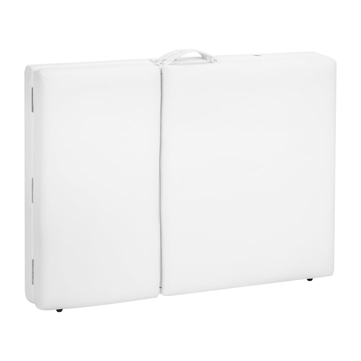 Lettino da massaggio pieghevole in legno di faggio Balance Lux 3 zone bianco