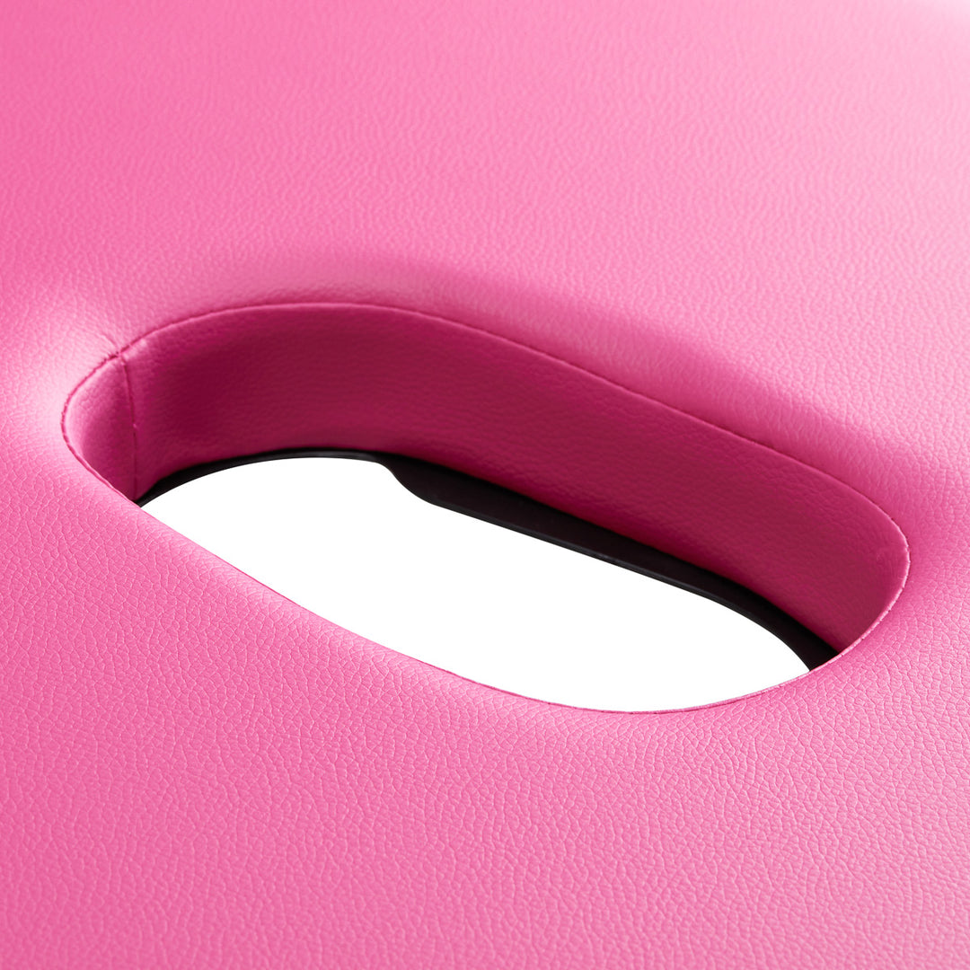 Lettino da massaggio pieghevole in alluminio Balance 2 zone rosa
