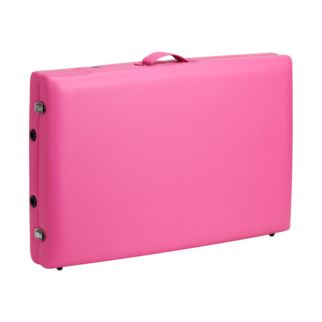 Lettino da massaggio pieghevole in alluminio Balance 2 zone rosa