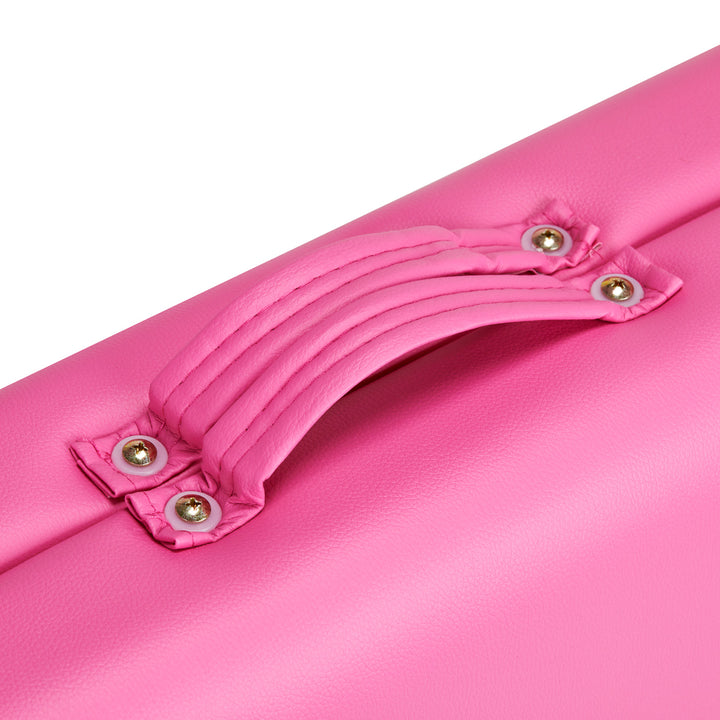 Lettino da massaggio pieghevole in legno di faggio Balance 2 zone rosa