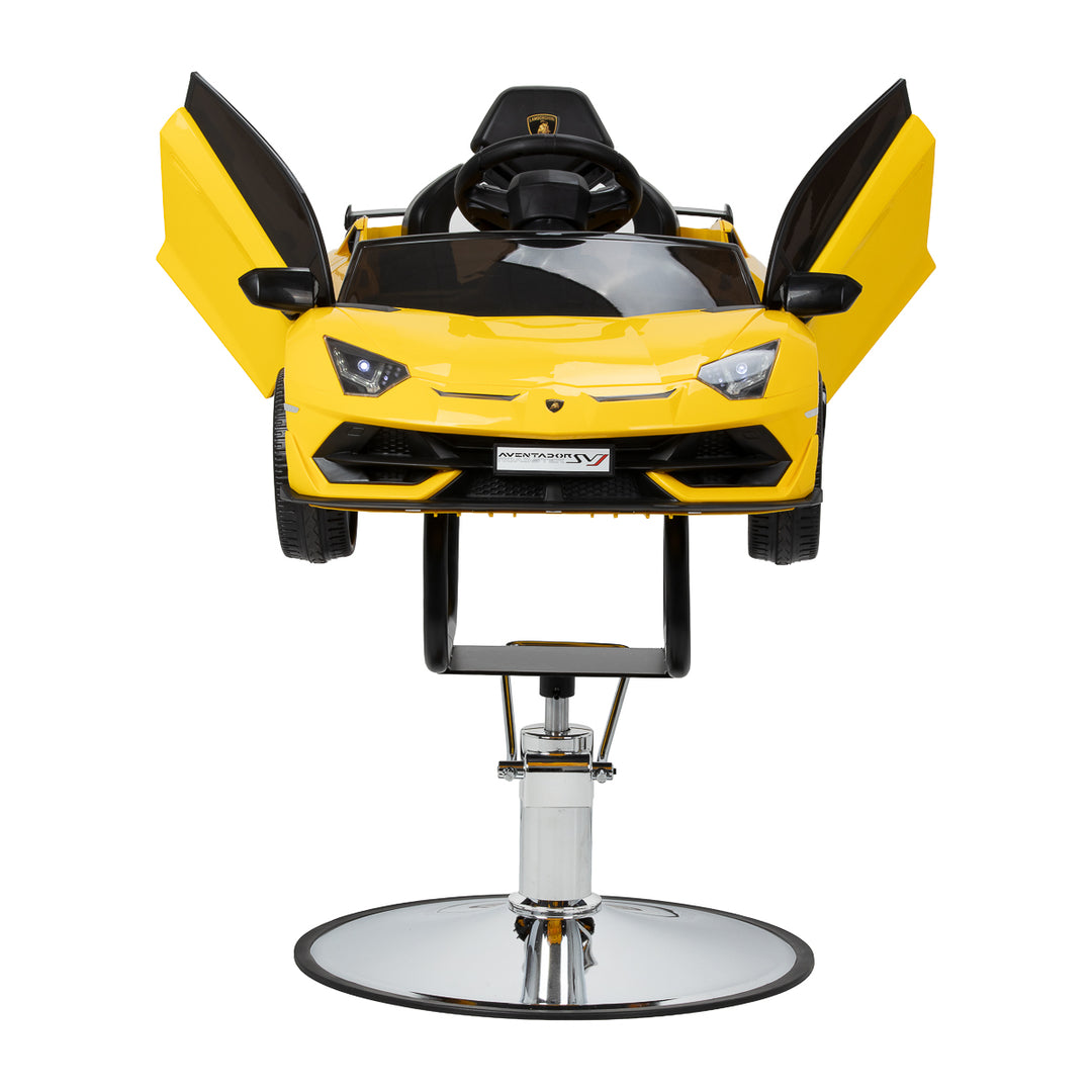 Poltrona parrucchiere bambino Auto Lamborghini Giallo - immagine 3