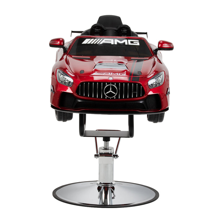 Poltrona parrucchiere bambino Auto Mercedes Rosso - immagine 3