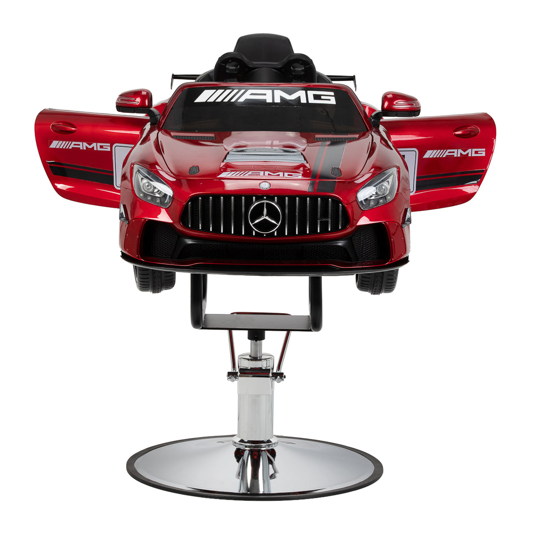 Poltrona parrucchiere bambino Auto Mercedes Rosso - immagine 4