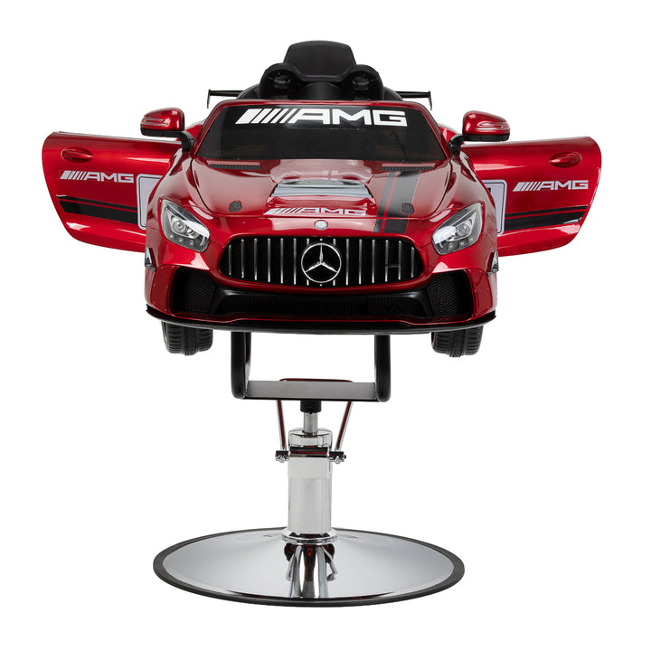 Poltrona parrucchiere bambino Auto Mercedes Rosso - immagine 4