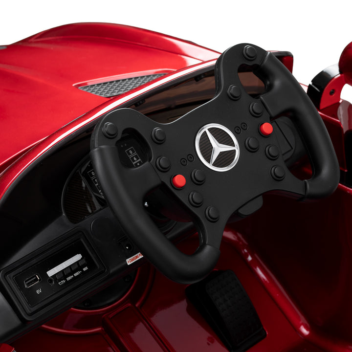 Poltrona parrucchiere bambino Auto Mercedes Rosso - immagine 10