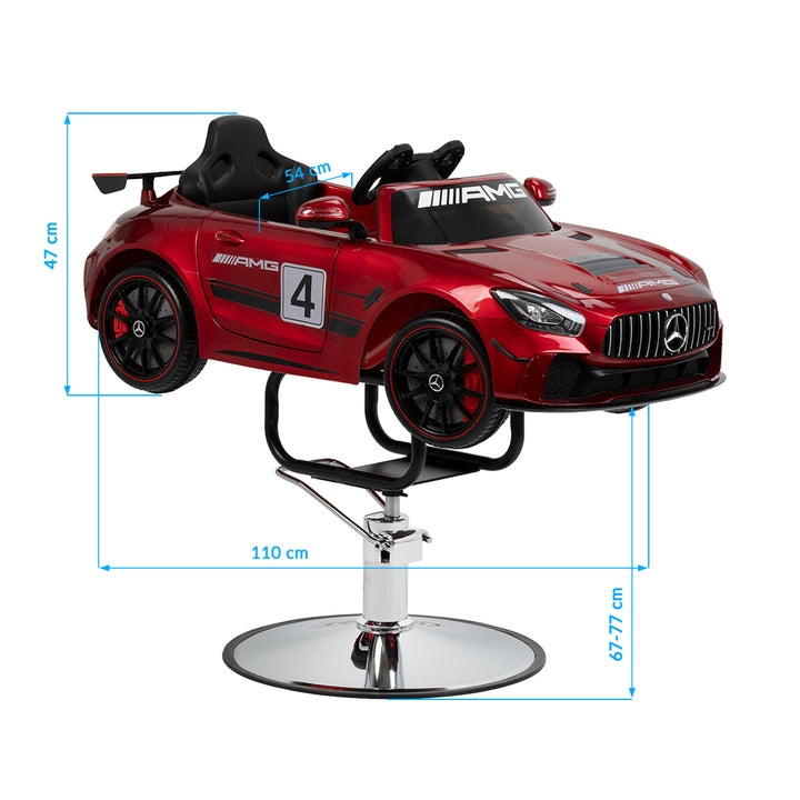 Poltrona parrucchiere bambino Auto Mercedes Rosso - immagine 14